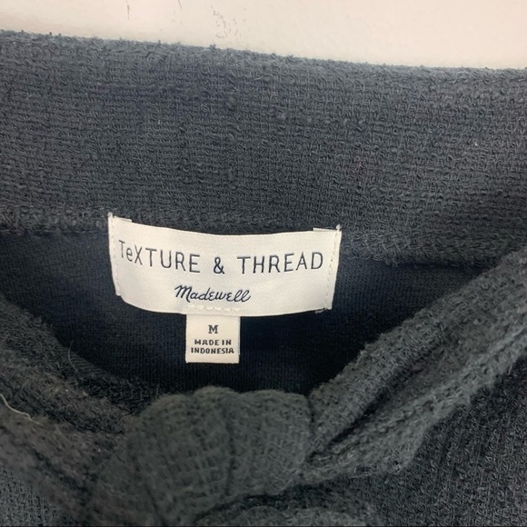Madewell Texture & Thread Black Tie Front Tank Size Medium - Picture 3 of 10